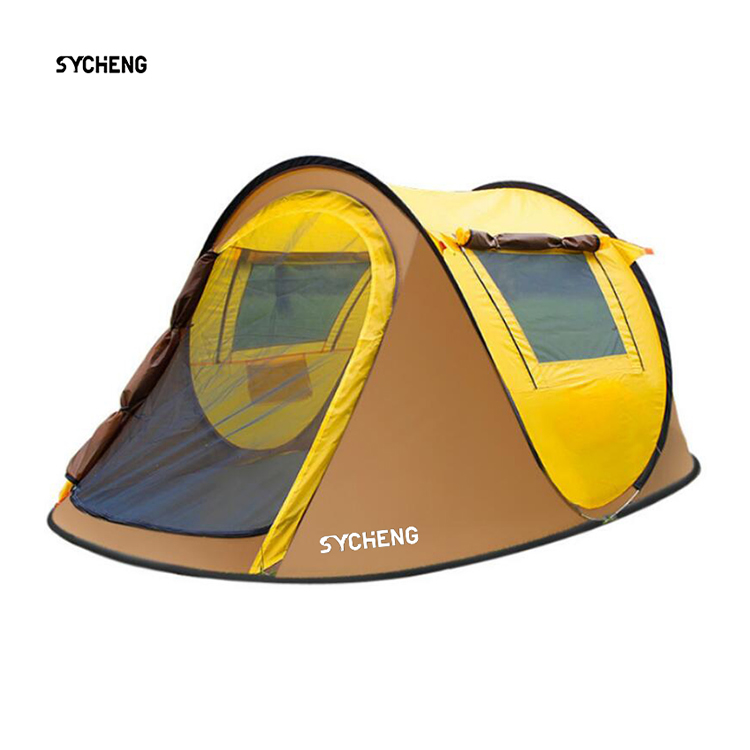 SYCHENG Family Size 3-4 person high quality automatic pop-up outdoor waterproof UV proof sunshade Double Layer camping tent tent house