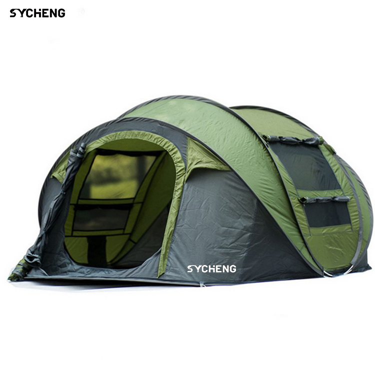 Family Size 5-8 person high quality automatic pop-up outdoor waterproof UV proof sunshade Double Layer camping tent tent house 
