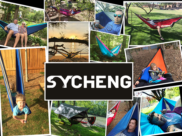 SYCHENG Camping Hammock - Portable Hammock Single or Double Hammock Camping Accessories for Outdoor, Indoor w/Tree Straps