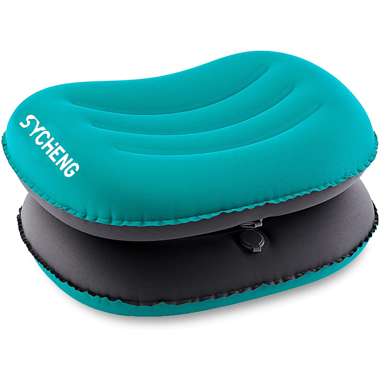 SYCHENG Ultralight Inflatable Camping Travel Pillow - Compressible, Compact, Comfortable, Ergonomic Inflating Pillows for Neck & Lumbar Support While Camp, Hiking, Backpacking