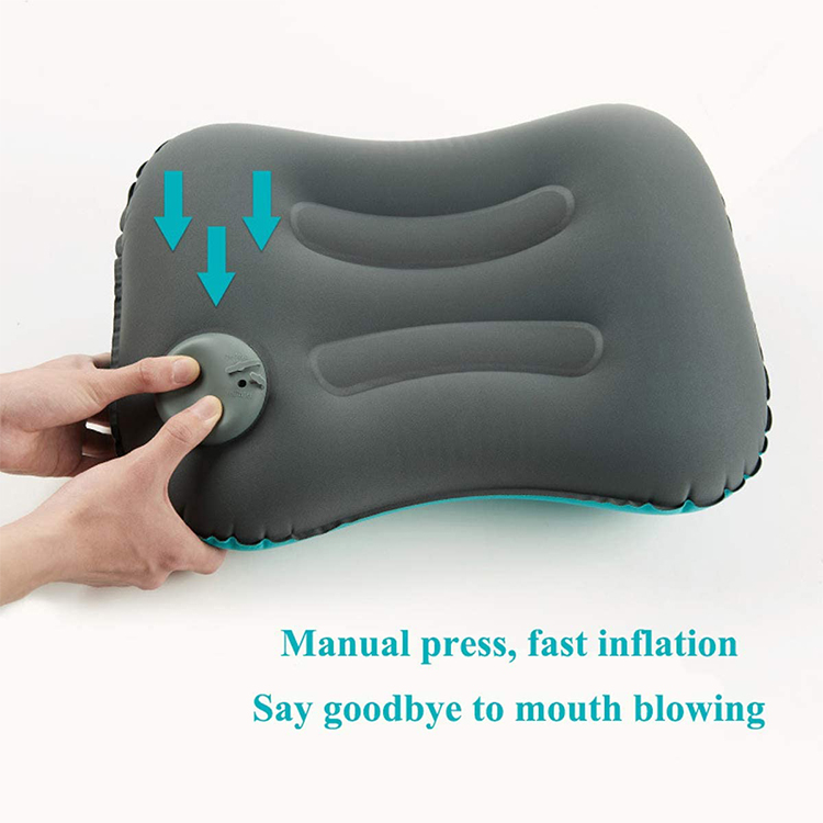 SYCHENG Camping Pillow,Press type automatic inflatable Pillow, Ultralight Portable Compact Inflatable Pillow,Ergonomic Inflating Pillows Use as a Beach Pillow or Hammock Pillow,Compressible,Comfortabl