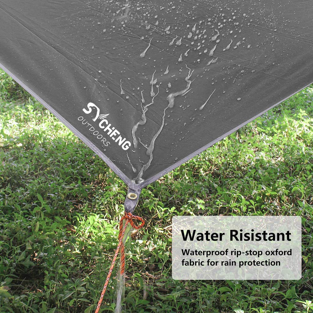 SYCHENG Waterproof Portable Tarp Multifunctional Outdoor Camping Traveling Awning Backpacking Tarp Shelter Rain Tarp