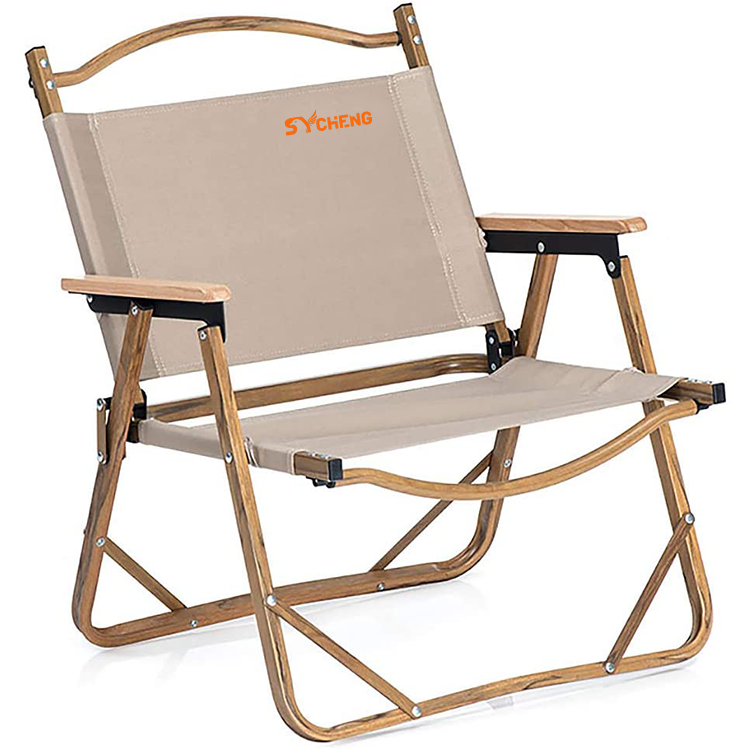 SYCHENG Foldable Chair - Outdoor Furniture Kermit Aluminum Portable Folding Chair Great for Camping Picnic Park (Khaki, Regular)