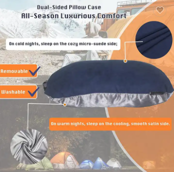 SYCHENG Factory direct sale can customize comfortable, compact memory foam debris camping trip pillow