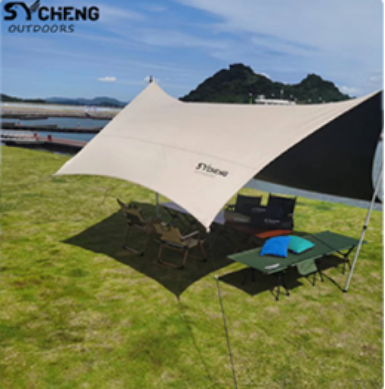 SYCHENG Beach Tent Canopy, Easy Pop Up Anti-Wind Sun Shelter Carry Bag, Ground Pegs, Portable Star Shade for Outdoor Camping